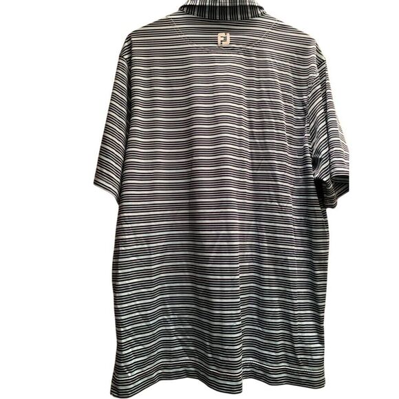 FootJoy Striped Golf Polo Shirt Mens Short Sleeve Performance‎ Casual - Picture 8 of 8